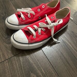Red Canvas Kids Sneakers